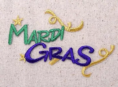$6.99 • Buy Mardi Gras - Ribbon - Purple/Green/Gold - Iron On Applique/Embroidered Patch