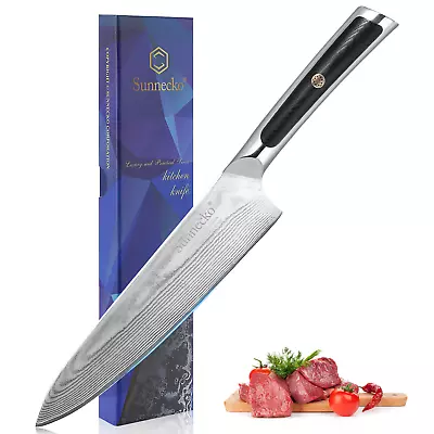 8 Inch Kitchen Chef Knife Japanese Damascus VG10 Steel Kiritsuke Meat Cutlery • $129.97