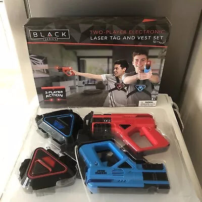 Black Series Two Player Electronic Laser Tag And Vest Set Games Toys Age 8+ • £12.99