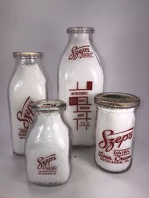 Pyro/acl Milk Bottle Lot Szep’s Dairy Bethlehem pa Ex. Cond ! • $39.99