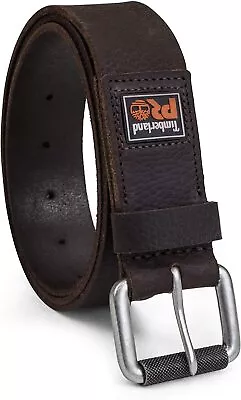 Timberland PRO Men's 38mm Genuine Full Grain Leather Rubber Patch Belt • $24.99