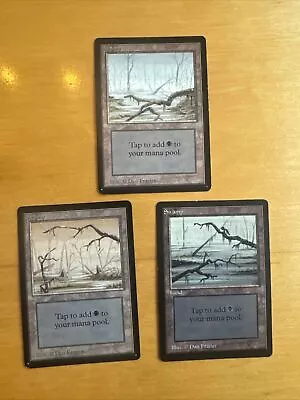 MTG [Beta] - Swamp (x3) - Excellent Condition! Magic The Gathering • $35.55