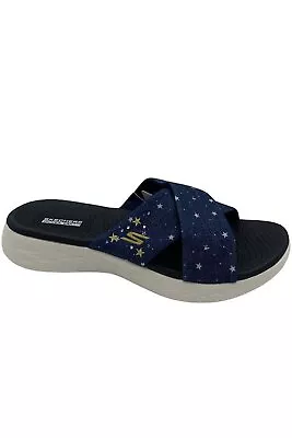 Skechers On-the-GO Patriotic Slide Sandals Starry Dark Denim • $37.99