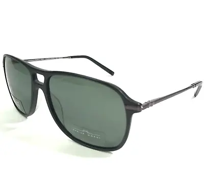 Morel Sunglasses 1880 2904M NG030 Black Square Frames With Green Lenses • $79.99