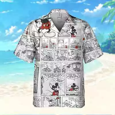 Mickey Mouse Retro Comic Pattern I'm A Big Fan Of Mickey 3D HAWAII SHIRT Us Size • $29.99