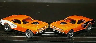 2x LIMITED EDITION - '71 Hemi Barracuda Cuda Orange/Black & Orange/White Fit AFX • $39.95