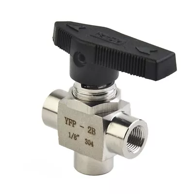 Small Size Fuel Gas Water Ball Valve 3 Way High Pressure Valve For Water • $25.22