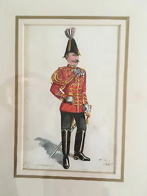 Original Victorian Watercolour Army Military Publishers Stamp Major General • £44