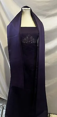 MORI LEE By Madeleine Gardner Purple 2 Piece Gown Dress Prom Formal 11/12 • $30