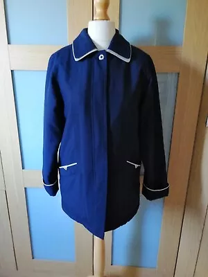 DAVID BARRY Navy Blue Ladies Outdoor Jacket/Coat - Size 10 • £6.99