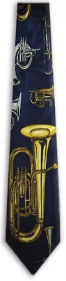 $12.99 • Buy Men's Music Wind Mixed Brass Instruments Trombone Tuba Horn Necktie Ties - New