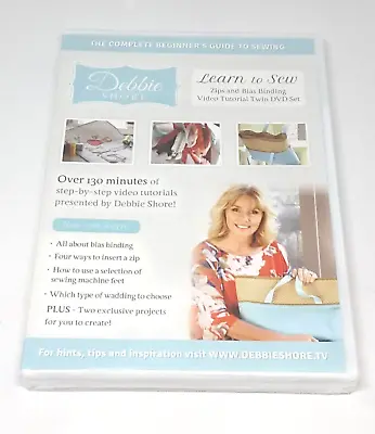 Debbie Shore Learn To Sew Zips & Bias Binding Video Tutorial DVD -New & Sealed • £4.50