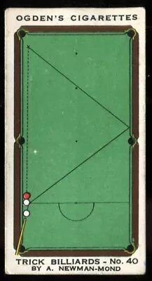 £2 • Buy Tobacco Card, Ogdens, TRICK BILLIARDS, 1934, A Sunrise Cannon, #40