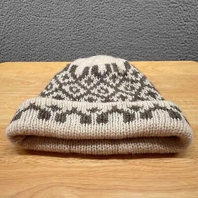 Vintage Wigwam Beanie Cap Hat Beige Brown Adult One Size Wool Knit Scotland • $17.76