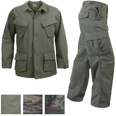 Vietnam Jungle Fatigues Military Uniform Vintage Army BDU Ripstop Tactical Cargo • $55.99