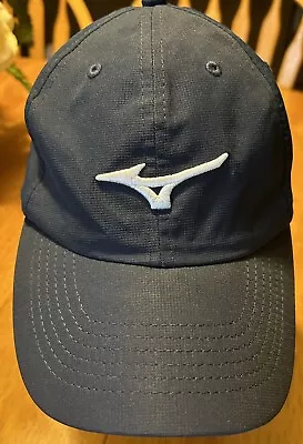 Mizuno Navy Blue Hat Strap Back Ball Cap Adjustable Cap Logo Hat • $14.95