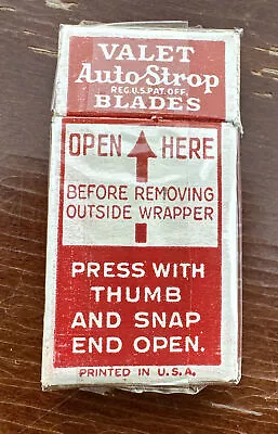 Valet Auto Strop Blades Vintage  5 Blades Made In USA Sealed Old Stock • $19