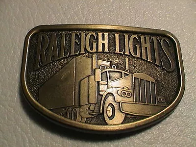 Raleigh Lights Cigarette Smoker Tractor Trailer Mens Brass Metal Belt Buckle  • $17.79