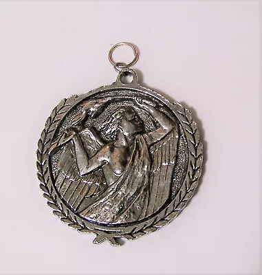 $3 • Buy Large 2-1/2  Diameter Silver Color Award Medal Medallion - Unmarked