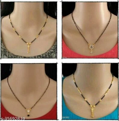 $13.81 • Buy Gold Plated Ethnic Wedding Choker Mangalsutra Mala Indian Women Fashion Jewelry