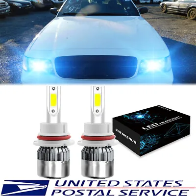 8000K Blue LED Headlight Bulbs For Ford Crown Victoria 1998-2011 Hi/Lo Beam - 2x • $15.99