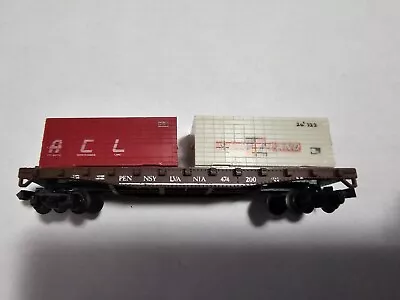 Lima Flat Car With Sea Land /ACL Containers N Scale Trains • $6.49