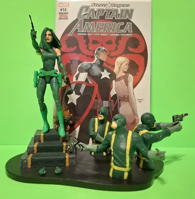 Marvel Legends MADAME HYDRA & **CUSTOM** STAND WITH HYDRA SOLDIERS + GREAT COMIC • $39.99