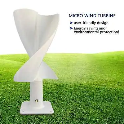 $42.40 • Buy US Spiral Blades Helix Wind Turbine Generator Vertical Axis Wind Power Lamp 12V