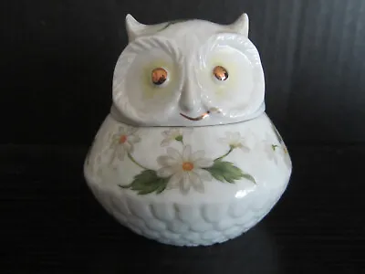 Vintage Lefton Porcelain Owl Trinket Box 1981 • $7.99