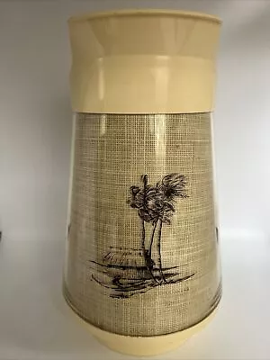 MCM Vintage Thermo-Serv Insulated Server Palm Thermos Tree Burlap Pitcher 184715 • $29.99