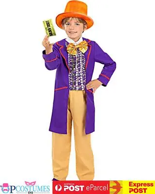 Roald Dahl Willy Wonka Chocolate Factory Boys Book Week Party Kids Costume • $50