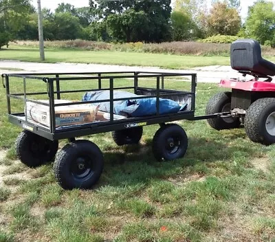 Heavy Duty Steel Utility Garden Cart Wagon Gorilla 1200 Lb Tool Equipment Hauler • $299.89