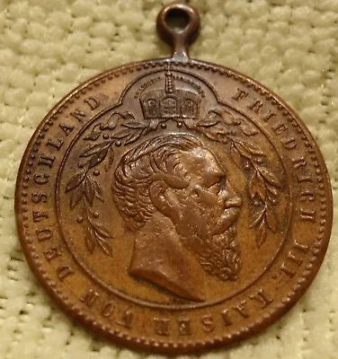 £19.29 • Buy German Prussia Medal Funeral/Death Memorial Kaiser Friedrich III 15 June 1888