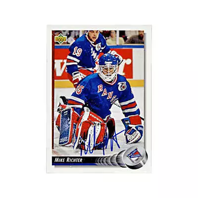 1992-93 Upper Deck Mike Richter Autograph On Bottom Edge (Steiner Holo) Auto • $20