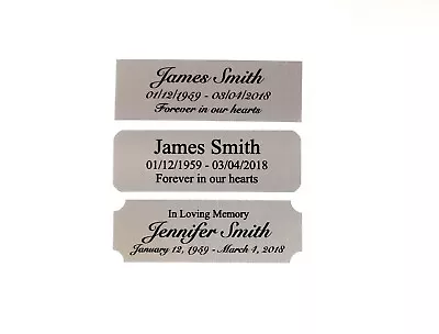 1x3 Custom Engraved Sublimation Aluminum Plate Plaque Name Tag Memorial Urn • $3.45