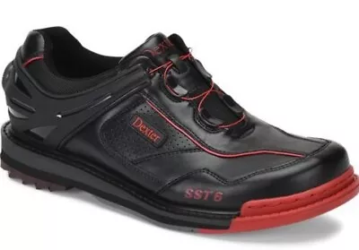 Mens Dexter SST 6 Hybrid Boa Bowling Shoes Black/Red Size 10.5 Right Handed • $182.50