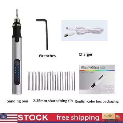 Cordless Electric Engraving Pen Micro Polishing Pen 33 Drill Bits Hot US • $21.69