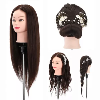 £24.99 • Buy Salon 22  90% Real Hair Training Head Mannequin Hairdressing With Clamp UK Stock