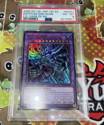 Yu-Gi-Oh! Egyptian God Slime LED7-EN001 Ultra Rare 1st Edition PSA 8 • £75