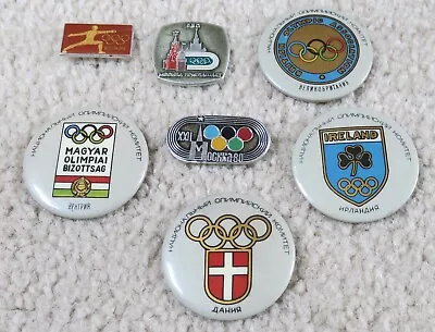 1980 Moscow Russia Olympic Pin Pinback Lot - • $20