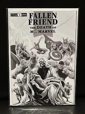 🔥FALLEN FRIEND DEATH Of MS MARVEL #1 CARMEN CARNERO SDCC ‘23 Sketch Cover NM🔥 • £6.50