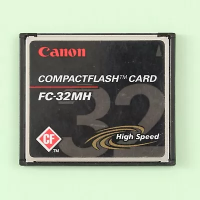 Genuine Canon 32MB Compact Flash CF Memory Card [FC-32MH] For Older Cameras Etc. • $26.95