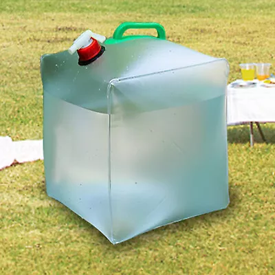 Portable Collapsible Water Container Storage Carrier Jug W/Spigot  2.6-5.2Gallon • $12.99