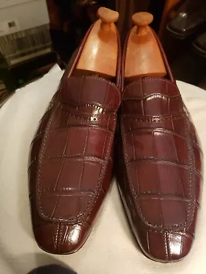 Romano Martegani Genuine Alligator 🐊 Men Dress Shoe's Sz 13-M • $435