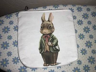 Rabbit Fully Lined Cosmetic/Pencil/Toiletry Zipper Case/Bag • $10