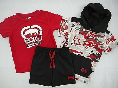 Toddler/Boys Ecko Unltd. $48-$52 Hooded S.S. Shirt T-Shirt & Shorts Sz 2T - 4 • $16