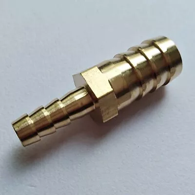 Barb Reducer 1/2  Hose ID To 1/4” Fitting Fuel Water Boat Air Splicer Brass M648 • $7.50