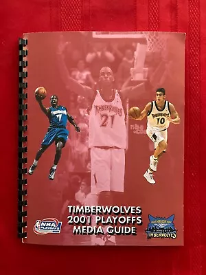 2000-2001 NBA Minnesota Timberwolves Playoffs Media Guide / Brandon / Garnett  • $17.95