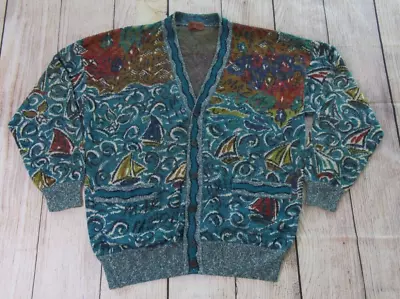 Missoni Map Of Italy Button Closure Made In Italy Mens Cardigan Sweater 52 XL • $159.99