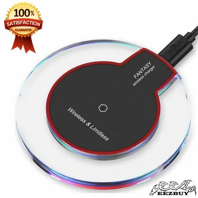 Qi Wireless Fast Charger Pad Charging Dock For IPhone 12 Pro Max XS Samsung S10+ • $7.99